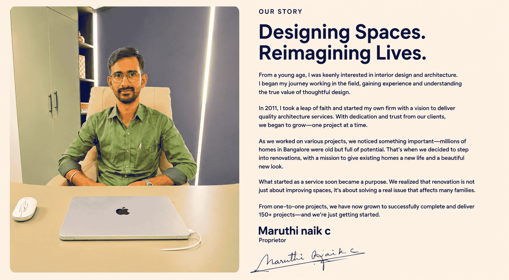 Journey of Royal Architecture | Founder Maruthi Naik C