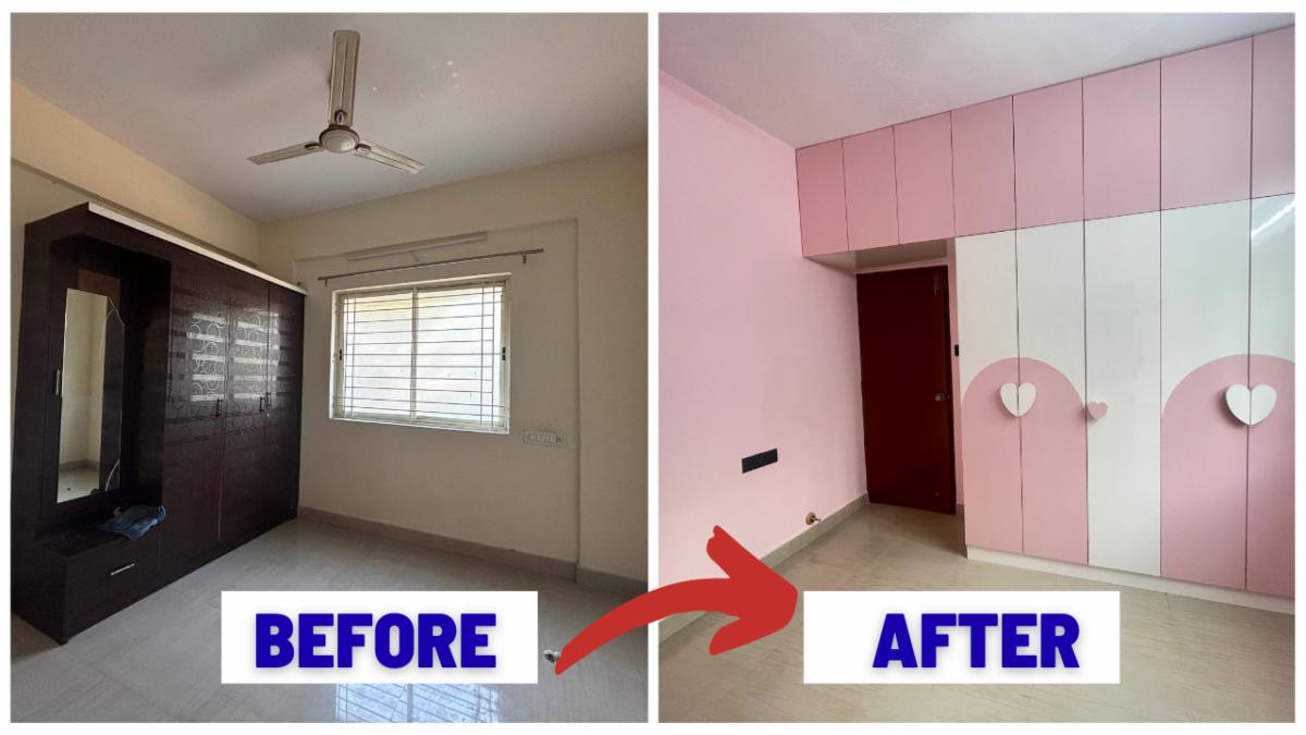 Old Home Renovation in Bangalore | Bedroom Before & After Makeover
