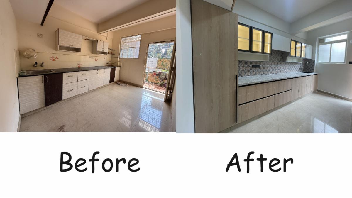 Old Home Renovation Bangalore: Kitchen Before & After